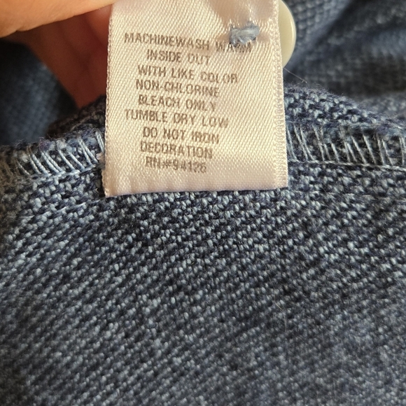 CP Shades cotton blue knit button up blazer XL - Picture 5 of 5